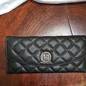 BLACK DIAMOND QUILTING COVER WALLET/CREDIT CARD WALLET VEGA LEATHER